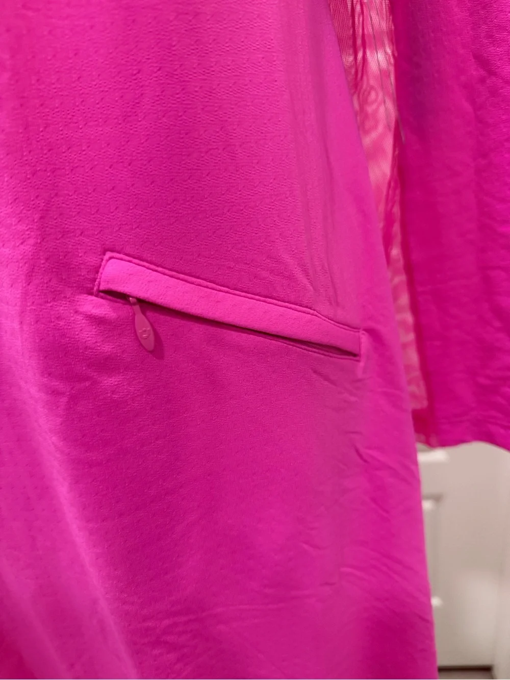 IBKUL Bright Pink Long Sleeve Athletic Performance Dress UPF 50+